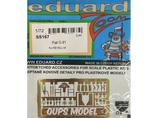 Eduard photodecoupe avion SS167 Zoom amélioration Fiat G-91 Revell 1/72