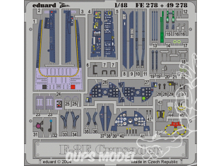 EDUARD photodecoupe avion 49278 Amélioration F-8E Hasegawa 1/48