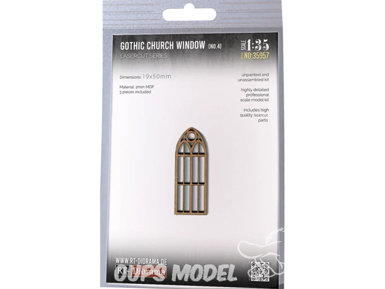 RT-Diorama 35957 Fenêtres d'église gothiques n° 4 1/35