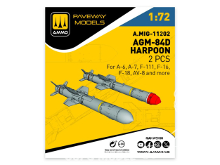 Ammo Mig Paveway Models A.MIG-11202 AGM-84D HARPOON x2 1/72
