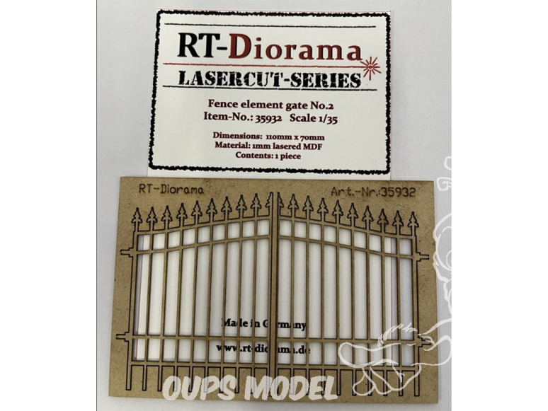 RT-Diorama 35932 Elément de clôture N°2 1/35