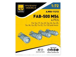 Ammo Mig Paveway Models A.MIG-11212 FAB-500 M54 x4 1/72
