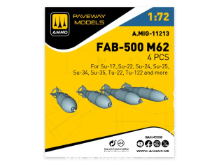 Ammo Mig Paveway Models A.MIG-11213 FAB-500 M62 x4 1/72