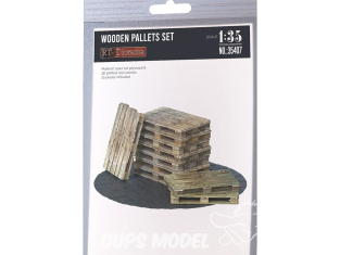 RT-Diorama 35407 Lot de 10 palettes façon bois modernes Euro-palettes 1/35