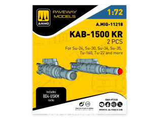 Ammo Mig Paveway Models A.MIG-11218 KAB-1500 KR x2 1/72