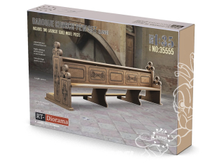 RT-Diorama 35555 Deux Bancs d'église baroques longs