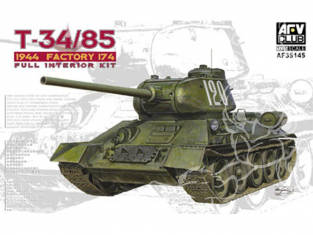 Afv Club maquette militaire 35145 CHAR MOYEN SOVIETIQUE T-34/85 (usine 174) 1944 Intérieur entièrement détaillé 1/35