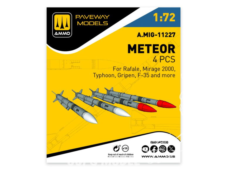 Ammo Mig Paveway Models A.MIG-11227 METEOR x4 1/72
