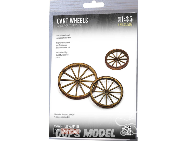RT-Diorama 35599 Roues de chariot 3 pièces 1/35
