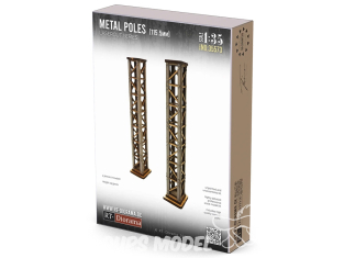 RT-Diorama 35573 Poteaux métalliques 2 pièces 115,5 mm 1/35