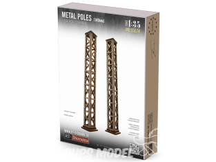 RT-Diorama 35574 Poteaux métalliques 2 pièces 148mm 1/35