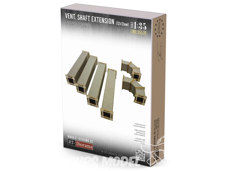RT-Diorama 35570 Gaine de ventilation 12x12mm expansion 1/35