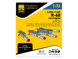 Ammo Mig Paveway Models A.MIG-11245 R-60 AA-8 APHID x4 1/72