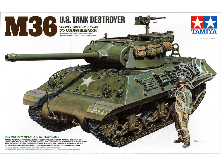 TAMIYA maquette militaire 35390 U.S. TANK DESTROYER M36 1/35