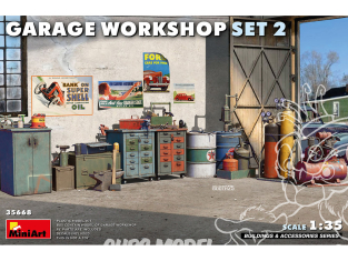 Mini Art maquette militaire 35668 ENSEMBLE D'ATELIER DE GARAGE N°2 1/35
