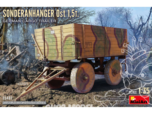 Mini Art maquette militaire 35487 Sonderanhanger Ost 1,5t. Remorque cargo allemande 1/35