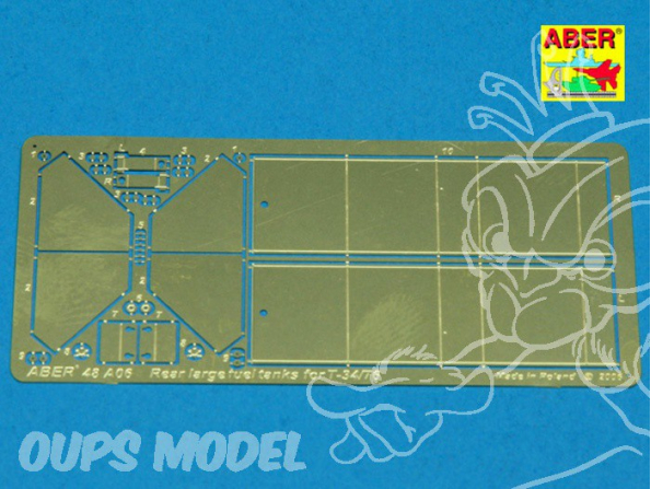 Aber 48A06 Large réservoir arrière pour T34/76 1/48