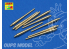 Aber 350L05 Set 9 de futs de canons 406mm long pour North Carolina et Washington 1/350