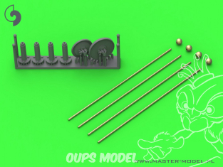 Master Model GM-16-006 Indicateurs de largeur pour véhicules allemands (4 pièces, LONGS) 1/16