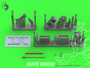 Master Model GM-35-087 Browning M1919 calibre .30 (7,62 mm) Mitrailleuse avec monture AA M20 1/35