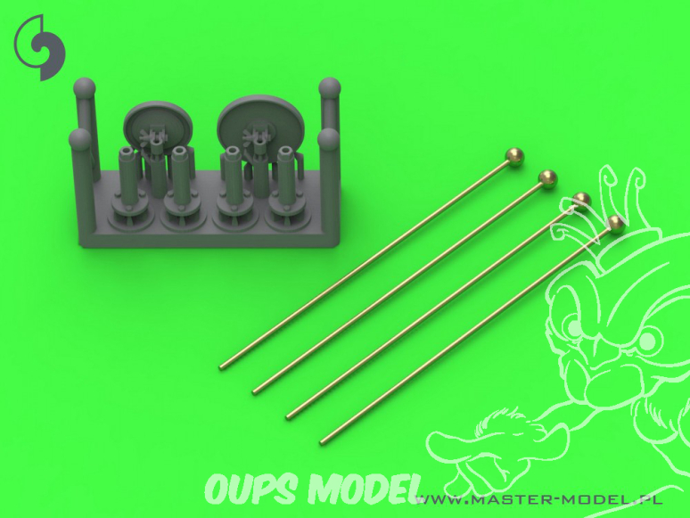 Master Model GM-35-096 Indicateurs de largeur pour véhicules allemands 4 pièces 1/35