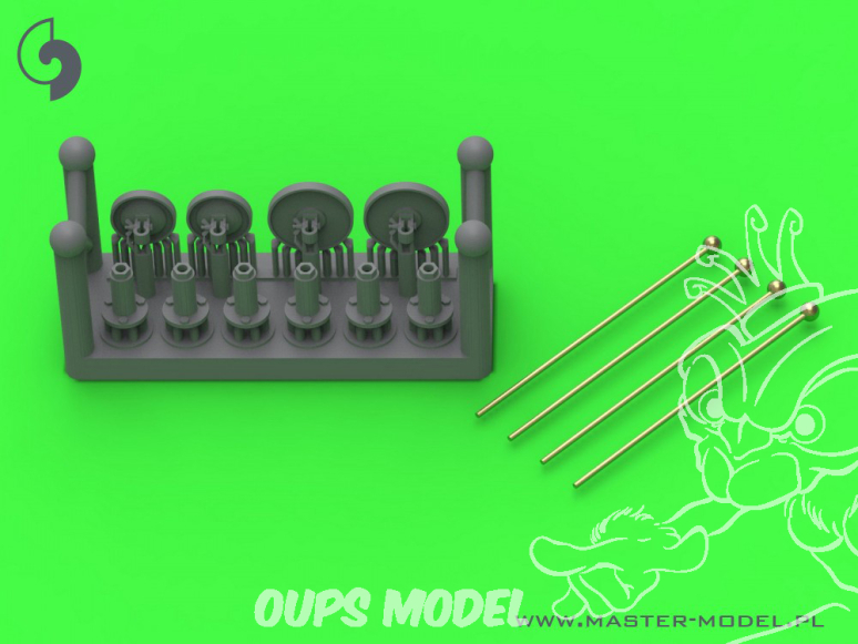 Master Model GM-72-043 Indicateurs de largeur pour véhicules allemands set de 4 pièces 1/72