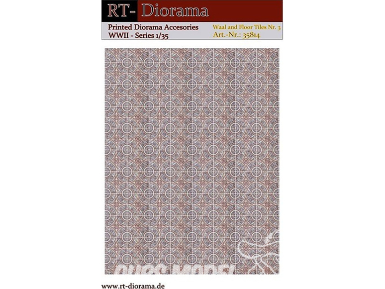 RT-Diorama 35814 Carrelage mural et de sol n° 3 1/35