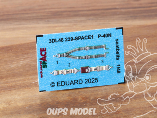 Eduard Space décalques 3D 3DL48239 Harnais P-40N Eduard 1/48
