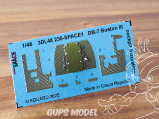 Eduard Space décalques 3D 3DL48236 DB-7 Boston III isolation du cockpit HK Models 1/48