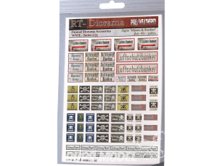 RT-Diorama 35872 Panneaux allemands Mines et bunkers 1/35
