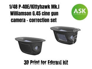 ASK Art Scale Kit accessoire A48025 P-40E / Kittyhawk Mk.I Williamson G.45 Caméra cinéma de canon Eduard 1/48
