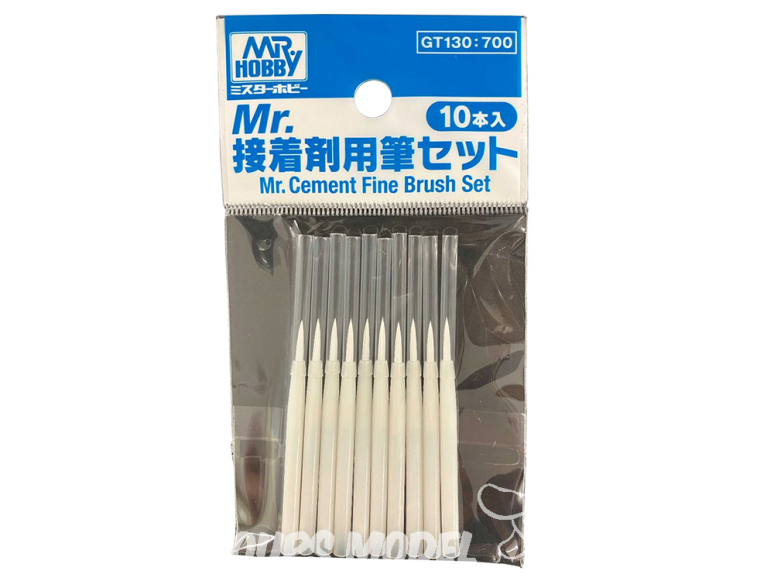 Mr Hobby GT130 Ensemble de pinceaux fins Mr. Cement