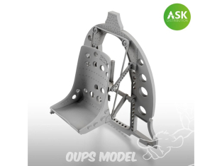 ASK Art Scale Kit accessoire A48032 Cloison A6M Zero avec siège en position basse Eduard 1/48