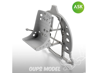 ASK Art Scale Kit accessoire A48034 Cloison A6M Zero avec siège en position haute Eduard 1/48