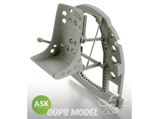 ASK Art Scale Kit accessoire A32018 Cloison A6M Zero avec siège en position haute Tamiya 1/32