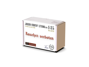 RT-Diorama 35728 Lettres Set 3 Rauchen Verboten Interdiction de fumer 1/35