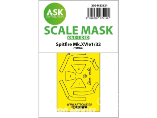 ASK Art Scale Kit Mask M32121 Spitfire Mk.XVIe Tamiya Recto 1/32