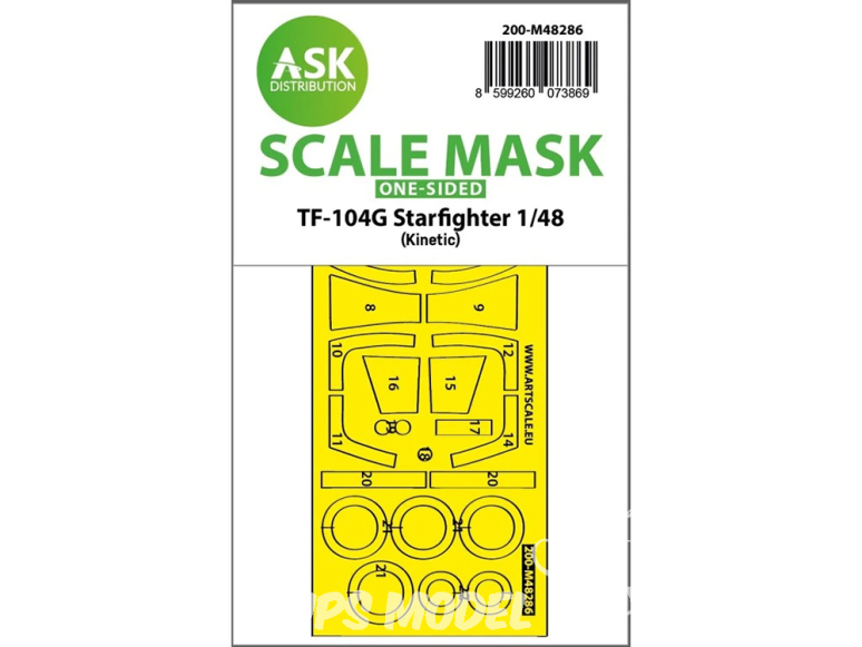 ASK Art Scale Kit Mask M48286 TF-104G Starfighter Kinetic Recto 1/48