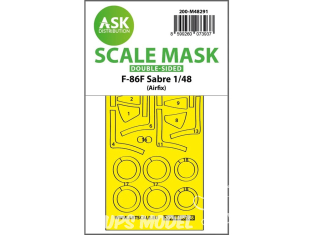 ASK Art Scale Kit Mask M48291 F-86F Sabre Airfix Recto Verso 1/48