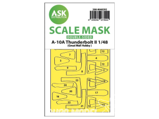 ASK Art Scale Kit Mask M48292 A-10A Thunderbolt II Great Wall Hobby Recto Verso 1/48
