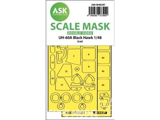 ASK Art Scale Kit Mask M48297 UH-60A Black Hawk Icm Recto Verso 1/48