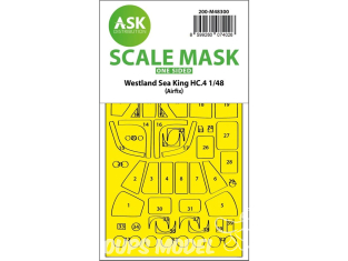 ASK Art Scale Kit Mask M48300 Westland Sea King HC.4 Airfix Recto 1/48