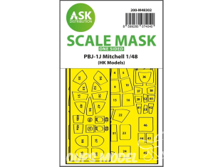 ASK Art Scale Kit Mask M48302 PBJ-1J Mitchell Hk Models Recto 1/48