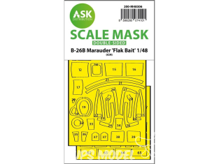 ASK Art Scale Kit Mask M48306 B-26B Marauder "Flak Bait" Icm Recto Verso 1/48