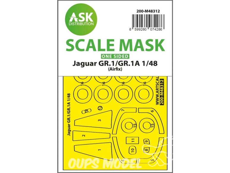 ASK Art Scale Kit Mask M48312 Jaguar GR.1 / GR.1A Airfix Recto 1/48