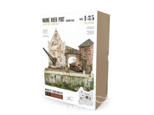 RT-Diorama 35308 Base de diorama d'un port fluvial de la Marne 1/35