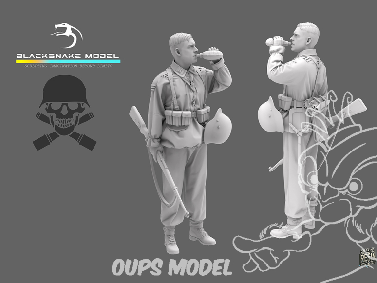 Blacksnake Model figurine WAFFEN-10 Soldat Allemand Waffen SS figurine 10 1/35