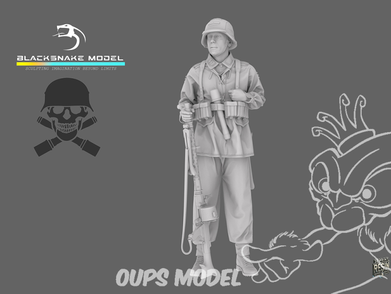 Blacksnake Model figurine WAFFEN-14 Soldat Allemand Waffen SS figurine 14 1/35
