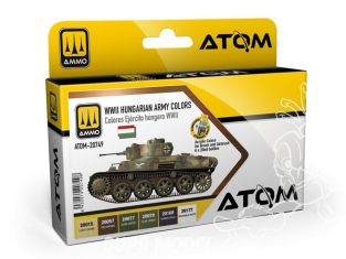 MIG peinture Atom 20749 Set couleurs Armée Hongroise WWII 6 x 20ml