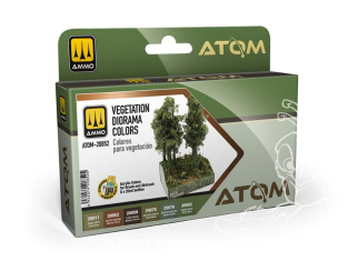 MIG peinture Atom 20852 Set couleurs végétation diorama 6 x 20ml